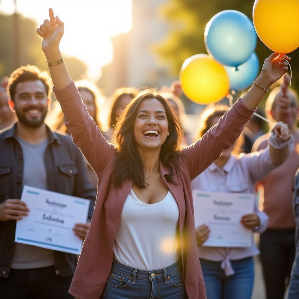 Celebración de logros financieros
